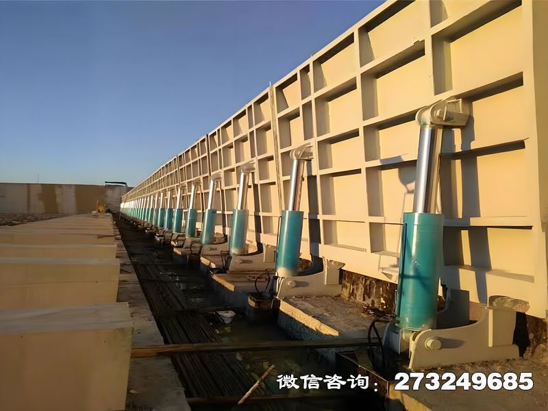 河道通航调节坝用于内河航道与航运工程，由水务局、交通部门及水利工程公司采用。钢制坝体调节水位，支持船舶通航与防洪调度。液压驱动系统响应快速，适配宽河道与高水头工况，保障航运安全与行洪稳定。河道通航调节坝价格电话微信联系厂家。